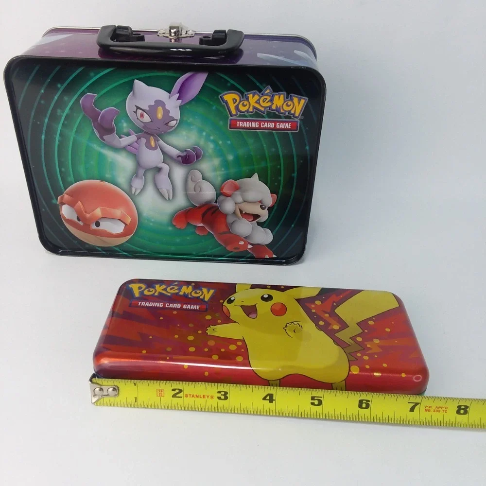 Pokemon Trading Card Game Tin Lunchbox Pencil Case Dialga Palkia Pikachu Grookey
